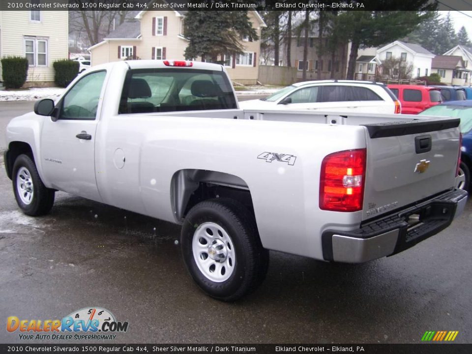2010 Chevrolet Silverado 1500 Regular Cab 4x4 Sheer Silver Metallic / Dark Titanium Photo #5