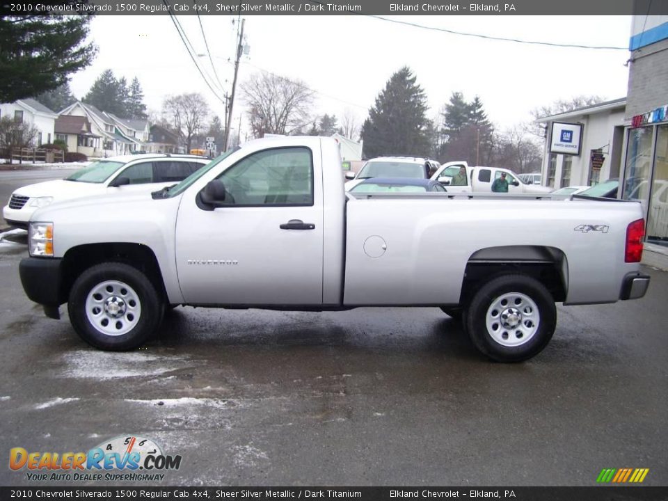 2010 Chevrolet Silverado 1500 Regular Cab 4x4 Sheer Silver Metallic / Dark Titanium Photo #6