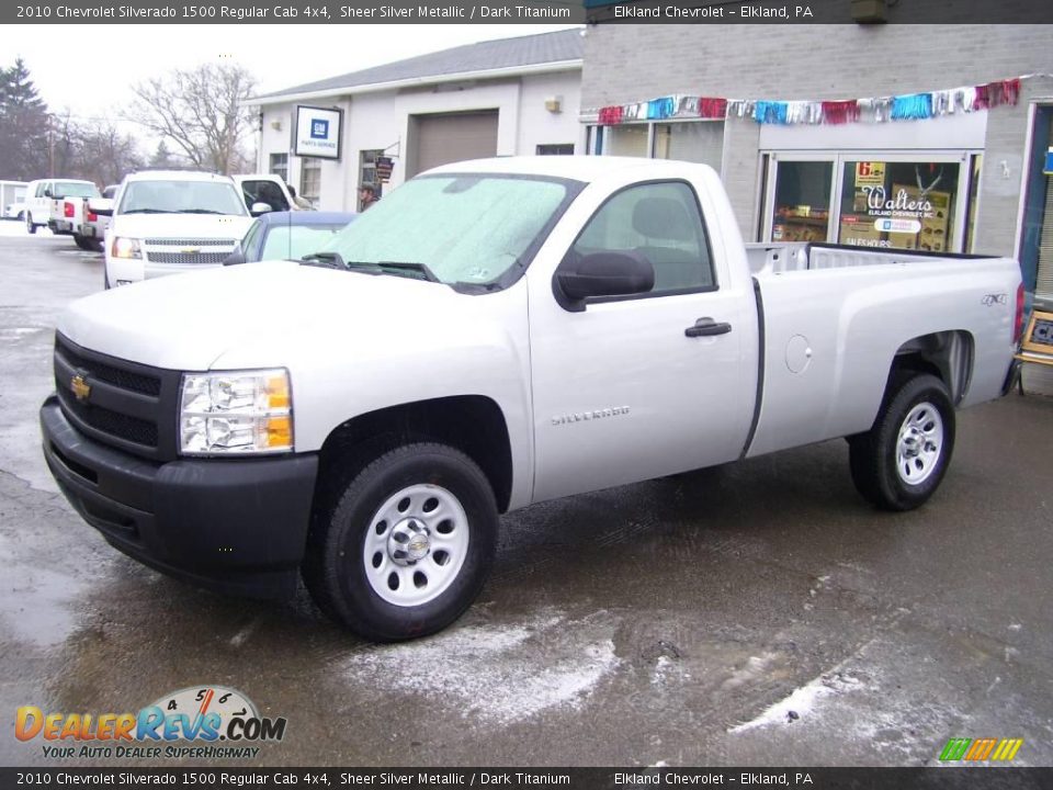 2010 Chevrolet Silverado 1500 Regular Cab 4x4 Sheer Silver Metallic / Dark Titanium Photo #7