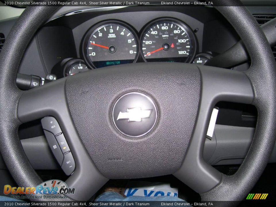 2010 Chevrolet Silverado 1500 Regular Cab 4x4 Sheer Silver Metallic / Dark Titanium Photo #26