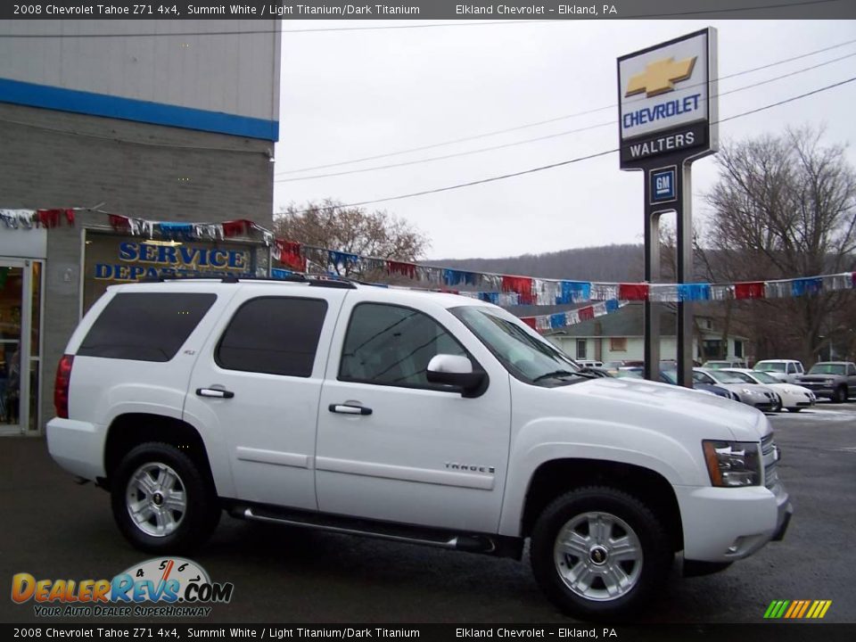 2008 Chevrolet Tahoe Z71 4x4 Summit White / Light Titanium/Dark Titanium Photo #1