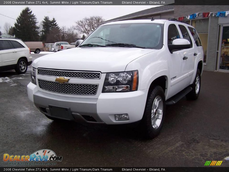 2008 Chevrolet Tahoe Z71 4x4 Summit White / Light Titanium/Dark Titanium Photo #3