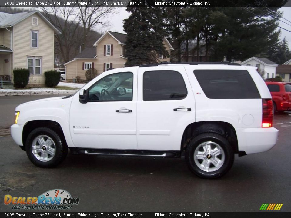 2008 Chevrolet Tahoe Z71 4x4 Summit White / Light Titanium/Dark Titanium Photo #4