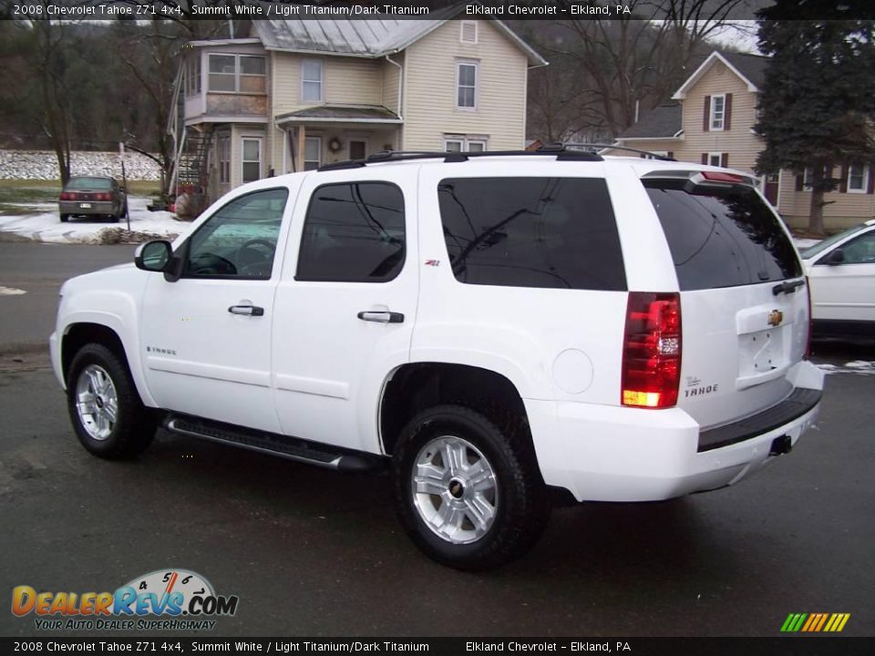 2008 Chevrolet Tahoe Z71 4x4 Summit White / Light Titanium/Dark Titanium Photo #5