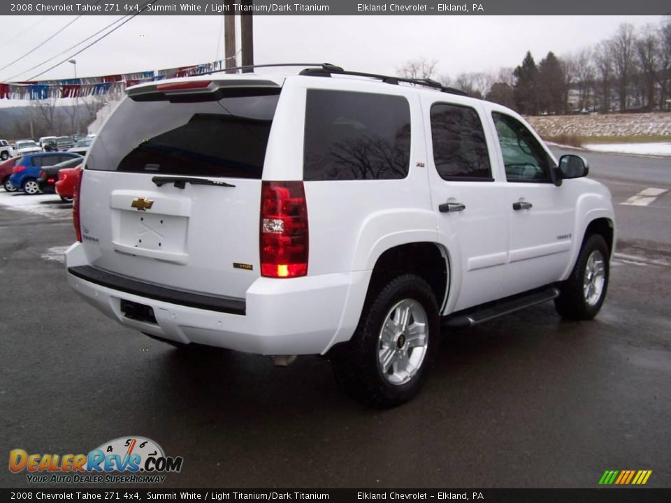 2008 Chevrolet Tahoe Z71 4x4 Summit White / Light Titanium/Dark Titanium Photo #6