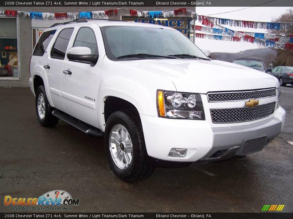 2008 Chevrolet Tahoe Z71 4x4 Summit White / Light Titanium/Dark Titanium Photo #8