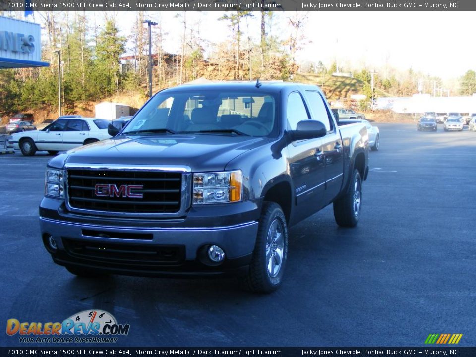 2010 GMC Sierra 1500 SLT Crew Cab 4x4 Storm Gray Metallic / Dark Titanium/Light Titanium Photo #12