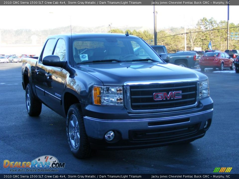 2010 GMC Sierra 1500 SLT Crew Cab 4x4 Storm Gray Metallic / Dark Titanium/Light Titanium Photo #17