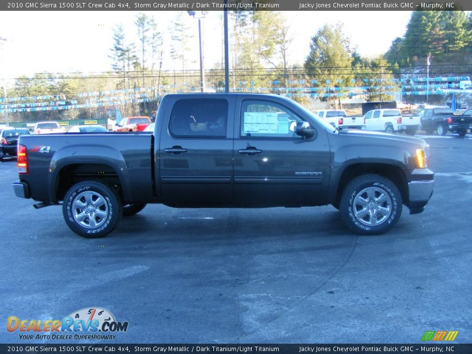 2010 GMC Sierra 1500 SLT Crew Cab 4x4 Storm Gray Metallic / Dark Titanium/Light Titanium Photo #18