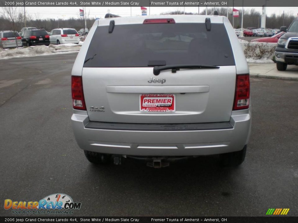 2006 Jeep Grand Cherokee Laredo 4x4 Stone White / Medium Slate Gray Photo #6
