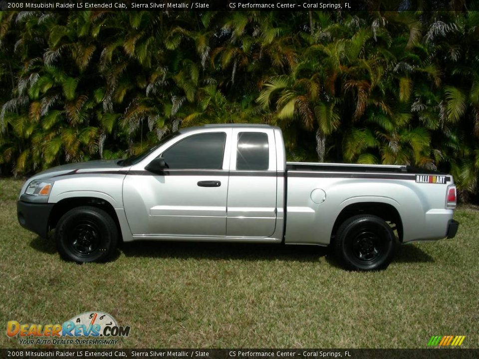 2008 Mitsubishi Raider LS Extended Cab Sierra Silver Metallic / Slate Photo #2