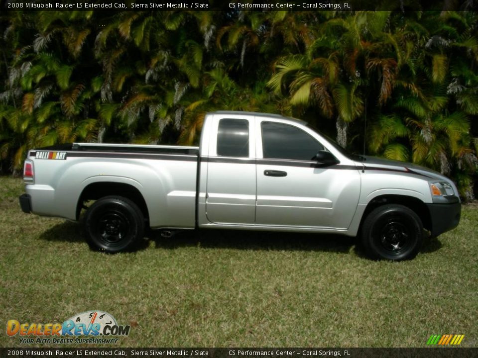 2008 Mitsubishi Raider LS Extended Cab Sierra Silver Metallic / Slate Photo #4