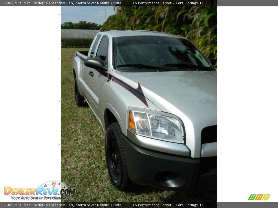 2008 Mitsubishi Raider LS Extended Cab Sierra Silver Metallic / Slate Photo #6