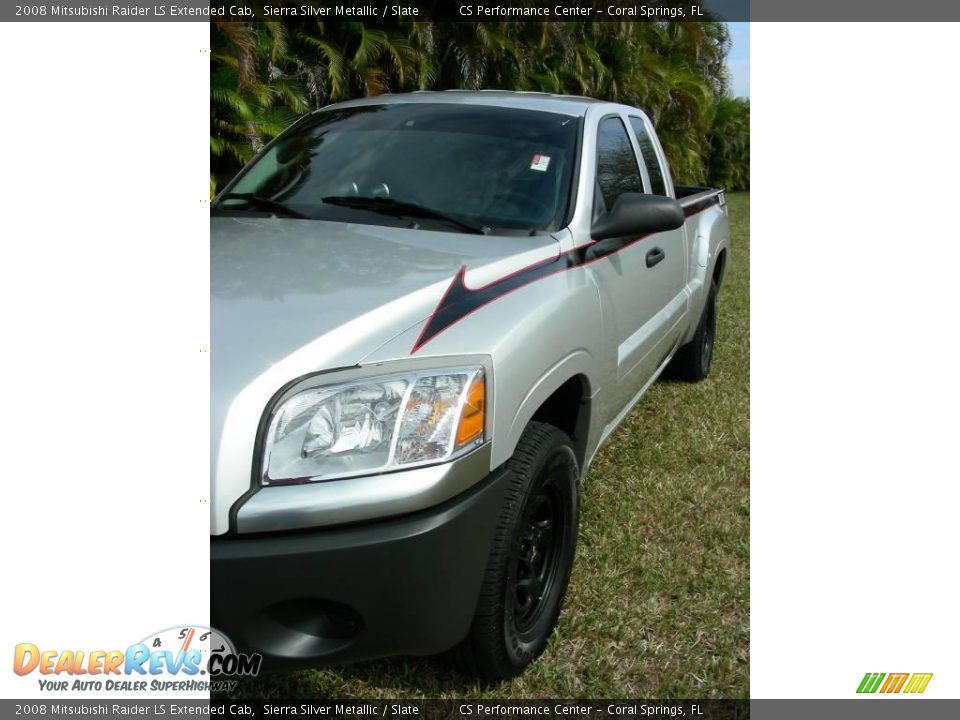 2008 Mitsubishi Raider LS Extended Cab Sierra Silver Metallic / Slate Photo #7