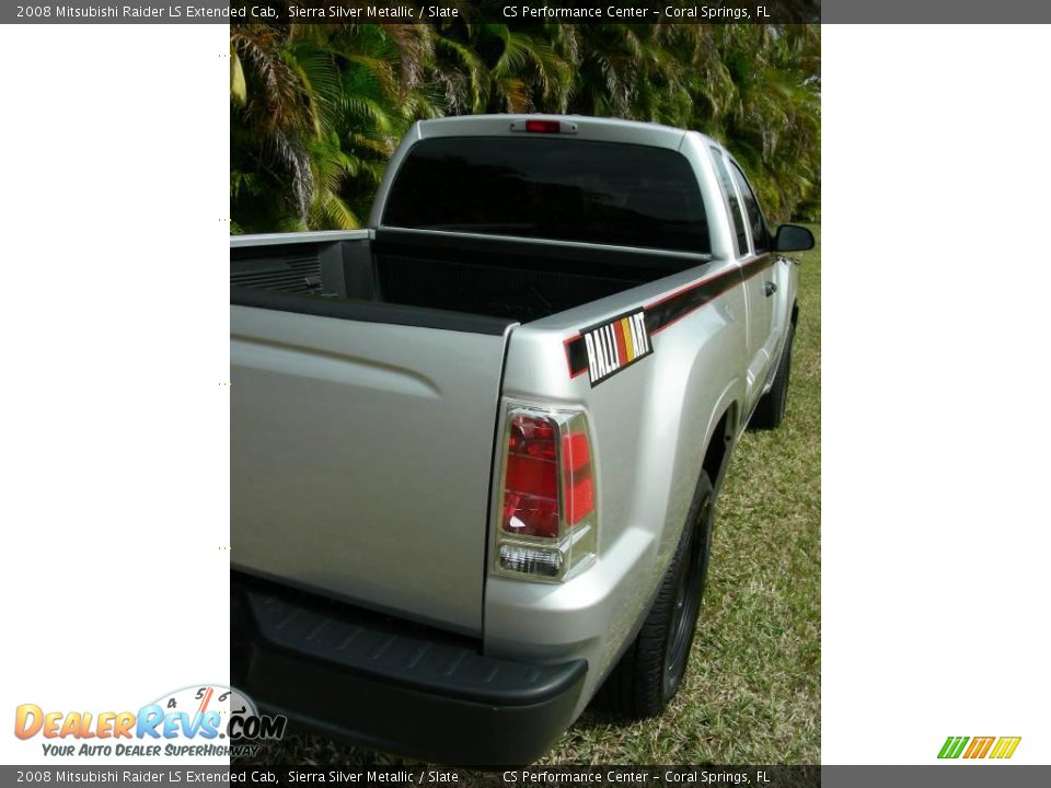 2008 Mitsubishi Raider LS Extended Cab Sierra Silver Metallic / Slate Photo #9