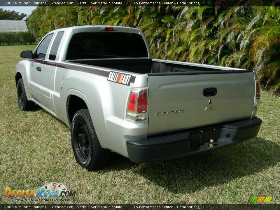 2008 Mitsubishi Raider LS Extended Cab Sierra Silver Metallic / Slate Photo #11