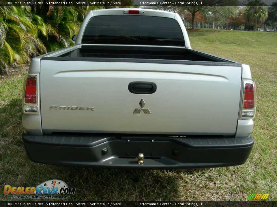 2008 Mitsubishi Raider LS Extended Cab Sierra Silver Metallic / Slate Photo #12