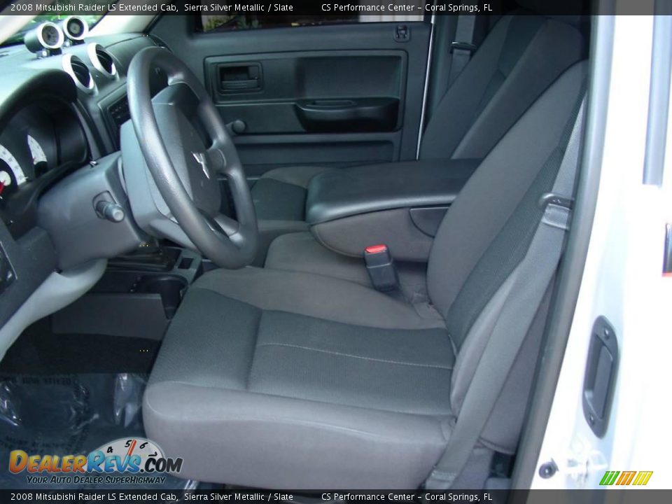 2008 Mitsubishi Raider LS Extended Cab Sierra Silver Metallic / Slate Photo #14