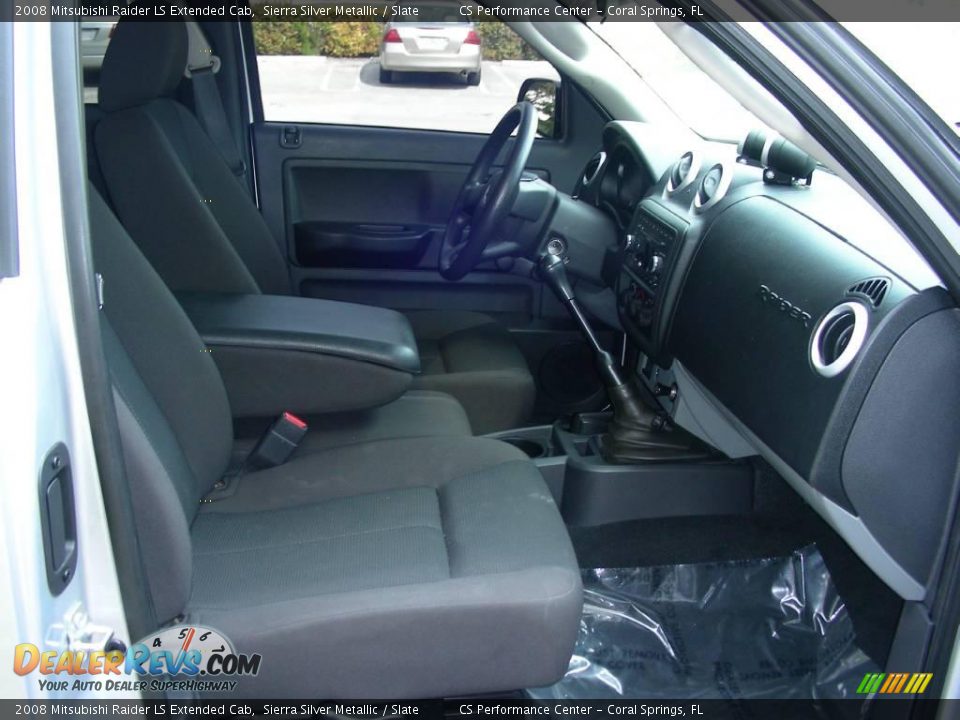 2008 Mitsubishi Raider LS Extended Cab Sierra Silver Metallic / Slate Photo #16