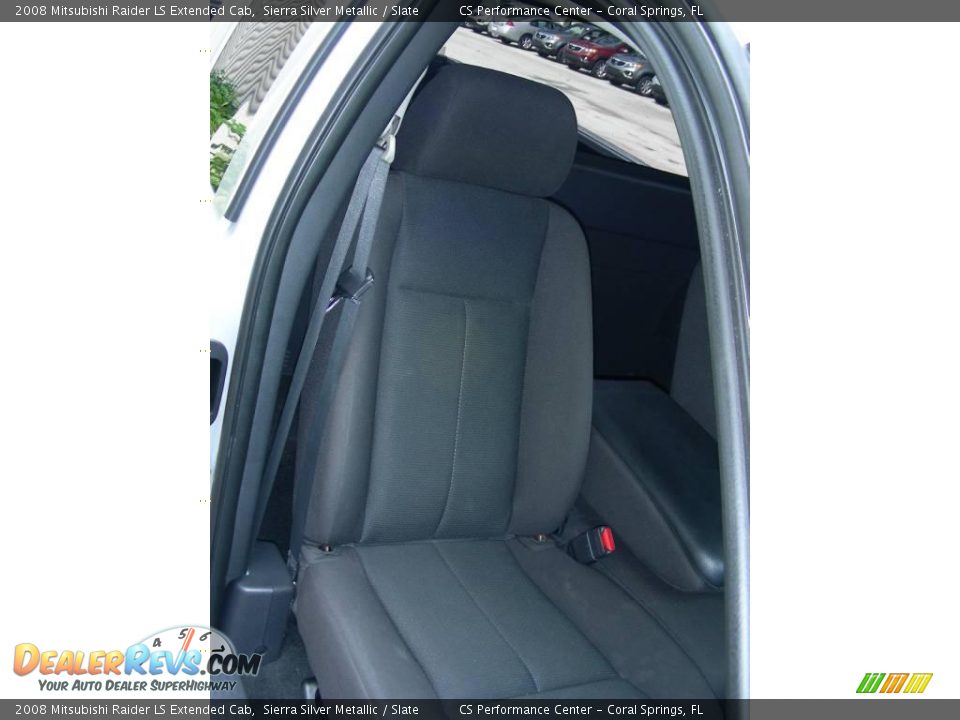 2008 Mitsubishi Raider LS Extended Cab Sierra Silver Metallic / Slate Photo #17
