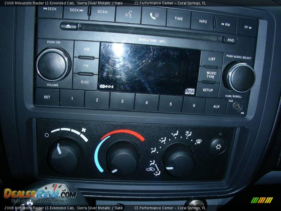 2008 Mitsubishi Raider LS Extended Cab Sierra Silver Metallic / Slate Photo #23