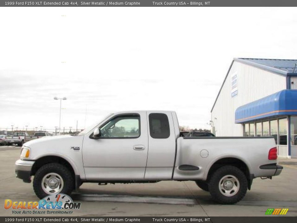 1999 Ford F150 XLT Extended Cab 4x4 Silver Metallic / Medium Graphite Photo #1