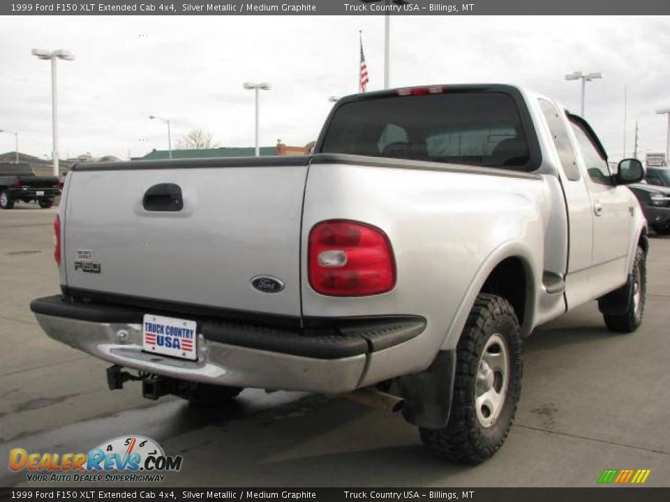 1999 Ford F150 XLT Extended Cab 4x4 Silver Metallic / Medium Graphite Photo #5