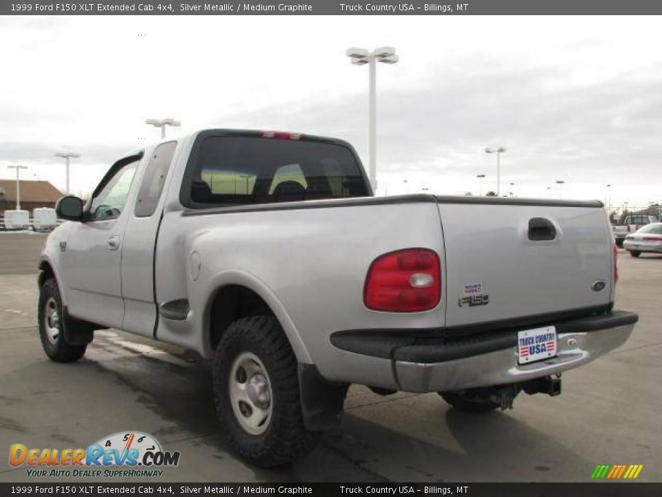 1999 Ford F150 XLT Extended Cab 4x4 Silver Metallic / Medium Graphite Photo #6