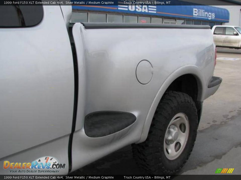 1999 Ford F150 XLT Extended Cab 4x4 Silver Metallic / Medium Graphite Photo #9