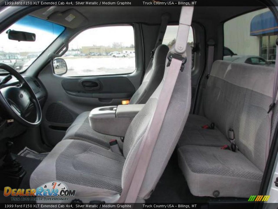 1999 Ford F150 XLT Extended Cab 4x4 Silver Metallic / Medium Graphite Photo #10