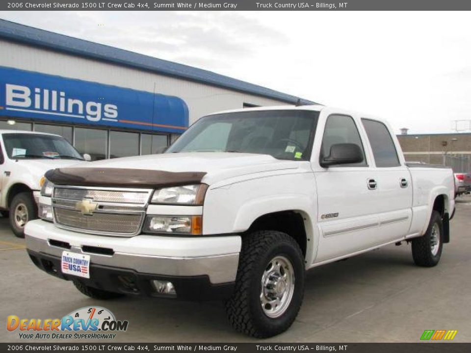 2006 Chevrolet Silverado 1500 LT Crew Cab 4x4 Summit White / Medium Gray Photo #2