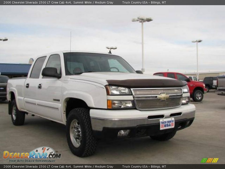 2006 Chevrolet Silverado 1500 LT Crew Cab 4x4 Summit White / Medium Gray Photo #3
