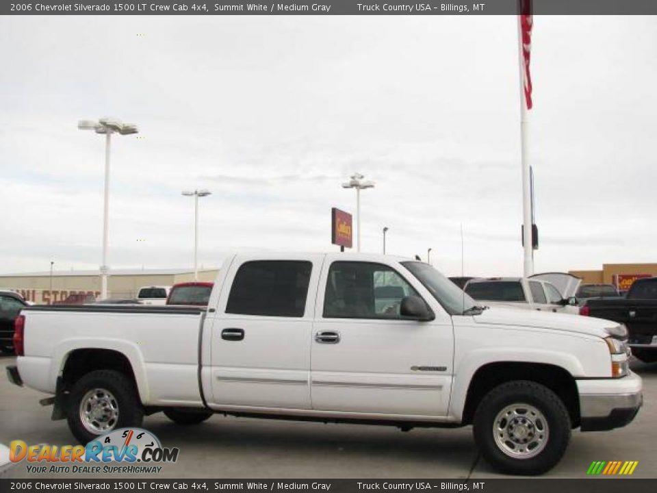 2006 Chevrolet Silverado 1500 LT Crew Cab 4x4 Summit White / Medium Gray Photo #4