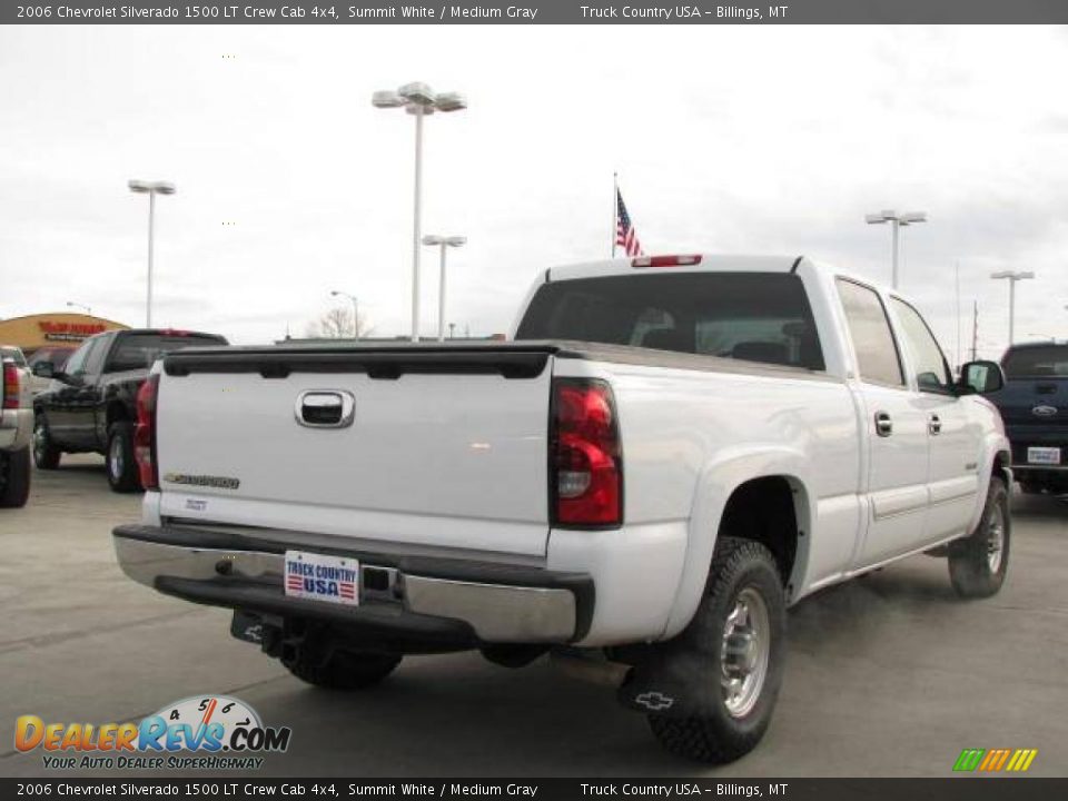 2006 Chevrolet Silverado 1500 LT Crew Cab 4x4 Summit White / Medium Gray Photo #5
