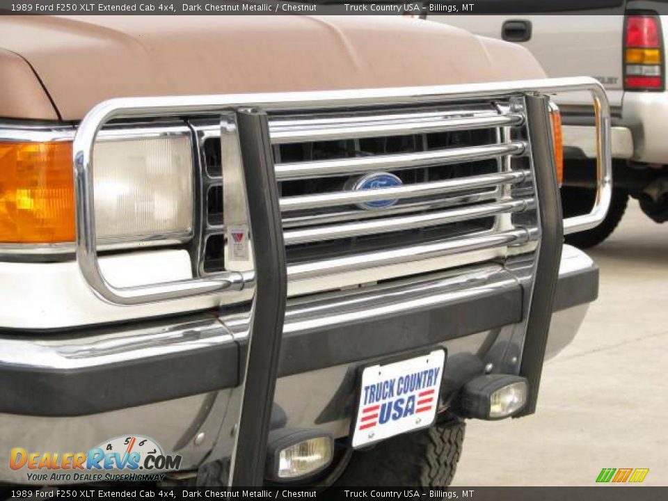 1989 Ford F250 XLT Extended Cab 4x4 Dark Chestnut Metallic / Chestnut Photo #4