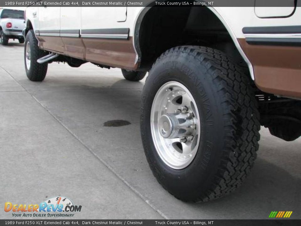 1989 Ford F250 XLT Extended Cab 4x4 Dark Chestnut Metallic / Chestnut Photo #8