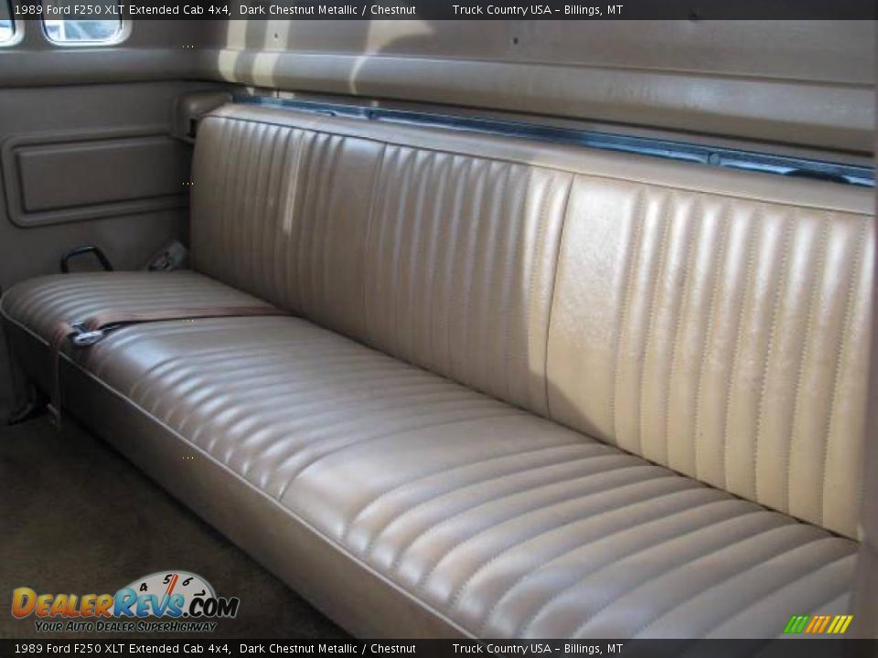 1989 Ford F250 XLT Extended Cab 4x4 Dark Chestnut Metallic / Chestnut Photo #9