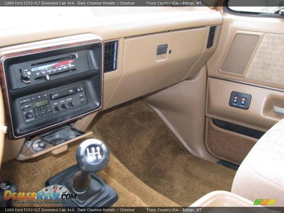 1989 Ford F250 XLT Extended Cab 4x4 Dark Chestnut Metallic / Chestnut Photo #12