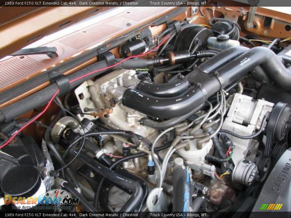 1989 Ford F250 XLT Extended Cab 4x4 Dark Chestnut Metallic / Chestnut Photo #14