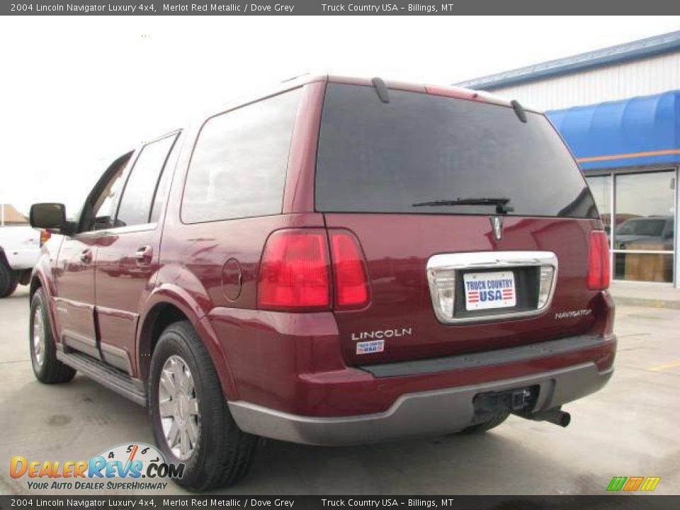 2004 Lincoln Navigator Luxury 4x4 Merlot Red Metallic / Dove Grey Photo #7