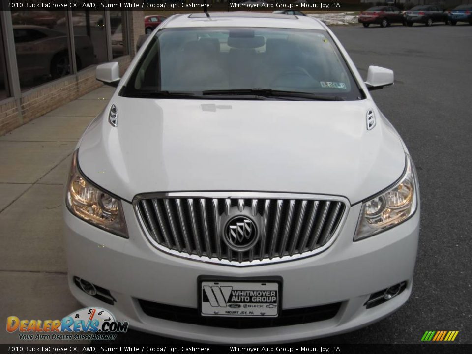 2010 Buick LaCrosse CXL AWD Summit White / Cocoa/Light Cashmere Photo #2