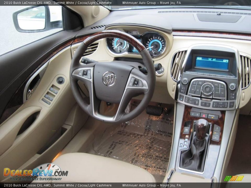2010 Buick LaCrosse CXL AWD Summit White / Cocoa/Light Cashmere Photo #7