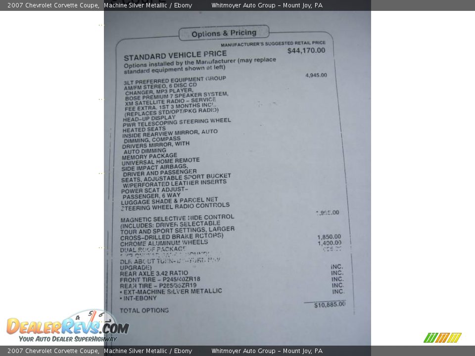 2007 Chevrolet Corvette Coupe Machine Silver Metallic / Ebony Photo #32