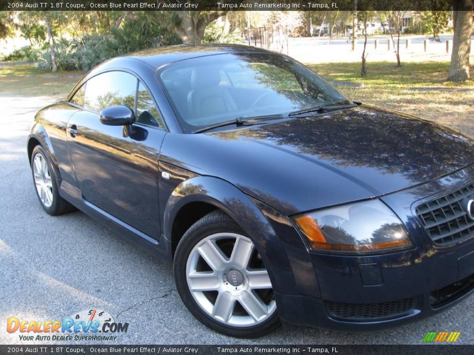 2004 Audi TT 1.8T Coupe Ocean Blue Pearl Effect / Aviator Grey Photo #3