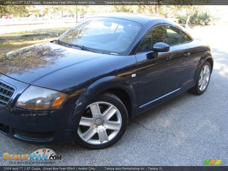 2004 Audi TT 1.8T Coupe Ocean Blue Pearl Effect / Aviator Grey Photo #4