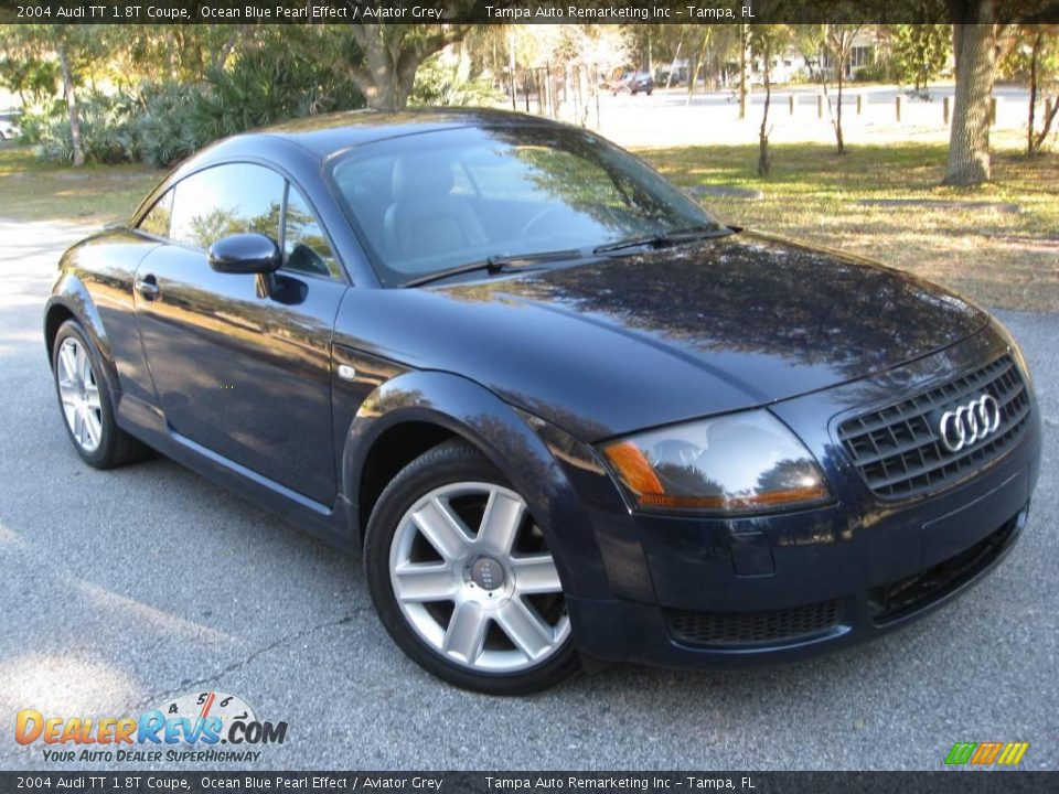 2004 Audi TT 1.8T Coupe Ocean Blue Pearl Effect / Aviator Grey Photo #5
