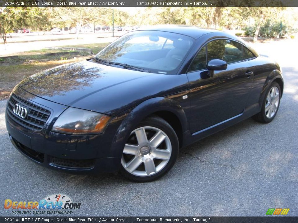 2004 Audi TT 1.8T Coupe Ocean Blue Pearl Effect / Aviator Grey Photo #6