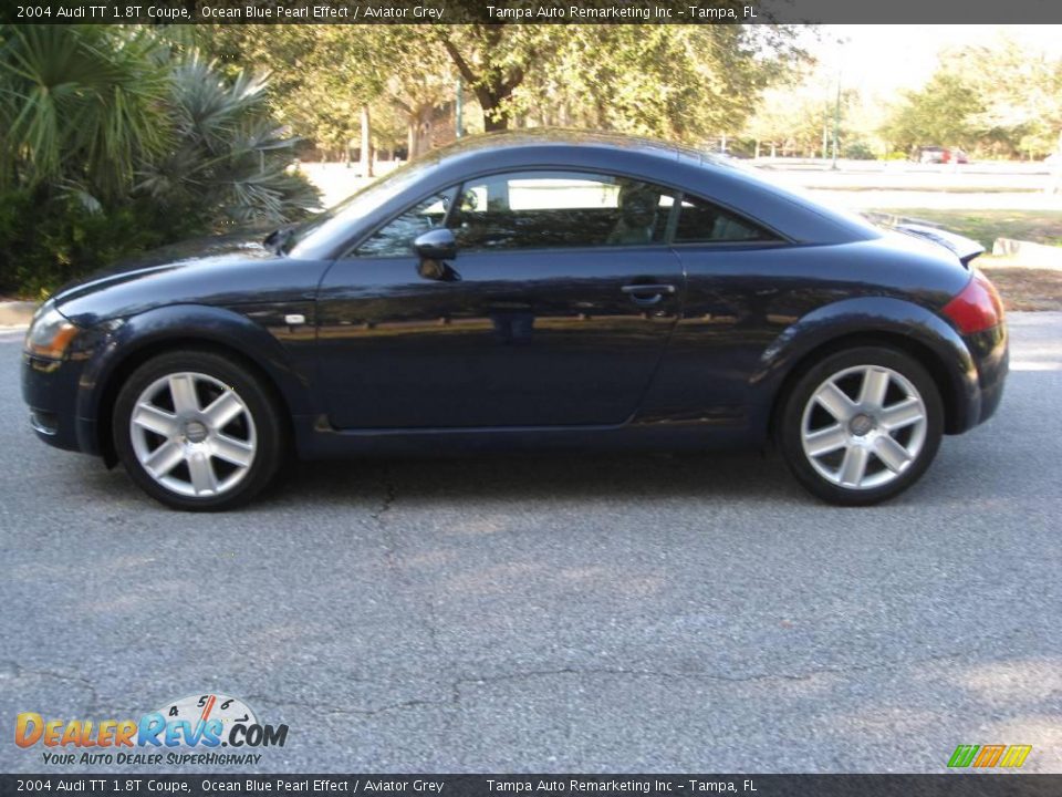 2004 Audi TT 1.8T Coupe Ocean Blue Pearl Effect / Aviator Grey Photo #7