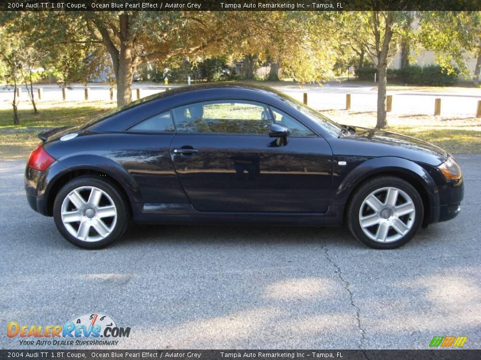 2004 Audi TT 1.8T Coupe Ocean Blue Pearl Effect / Aviator Grey Photo #8