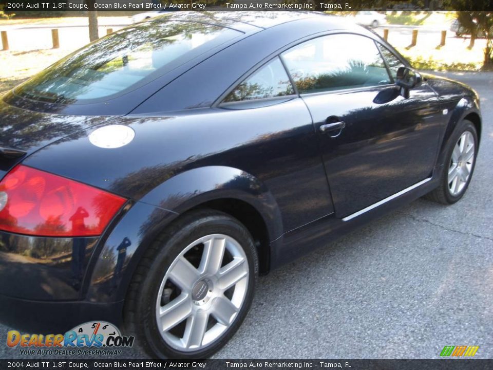 2004 Audi TT 1.8T Coupe Ocean Blue Pearl Effect / Aviator Grey Photo #10